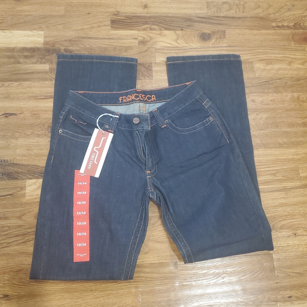 Kimes Ranch Dark Blue Straight Leg Jeans